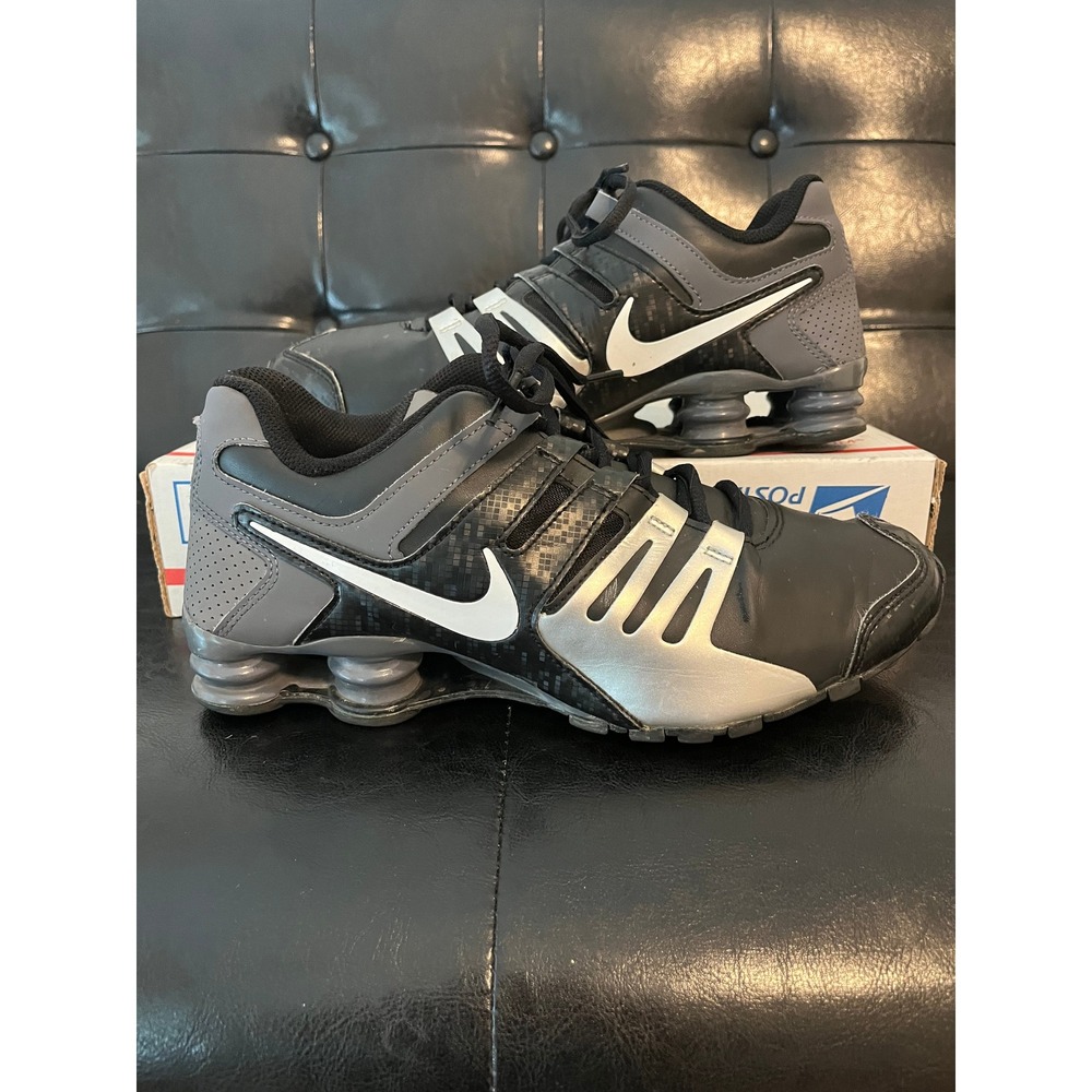Nike Shox NZ Black Metallic Silver Grey